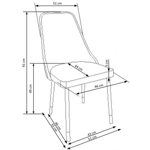 Zdjęcie popielate krzesło do kuchni, salonu Swing | Edinos.pl