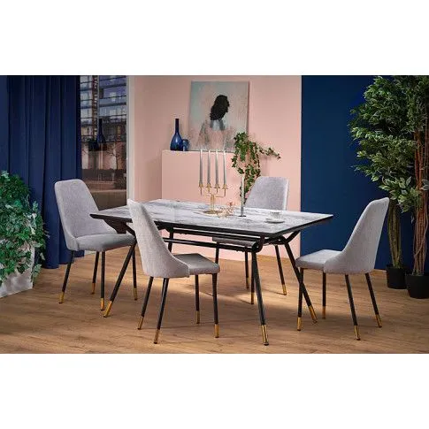 Szczegółowe zdjęcie nr 4 produktu Krzesło tapicerowane Swing - popielate