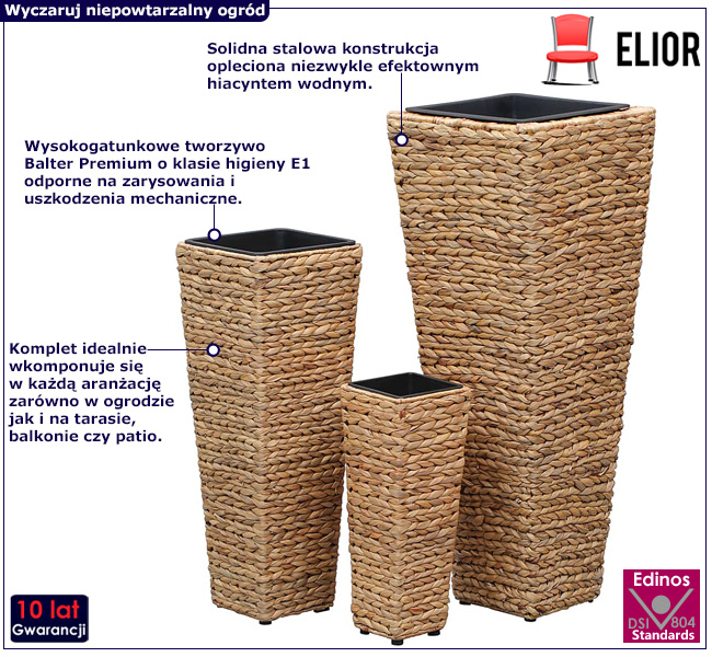 Zestaw donic z hiacyntu wodnego Dalina