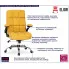 Musztardowy fotel obrotowy boucle Acto 5X
