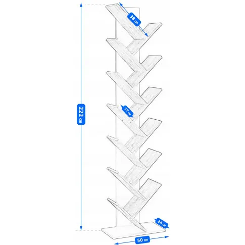 Wymiary stojącego regału typu drzewko Figo 4X