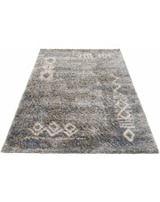 Szary włochaty dywan w azteckie wzory - Undo 6X w sklepie Edinos.pl