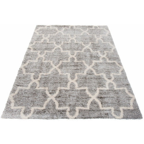 Szary dywan w marokańską koniczynę Undo 4X