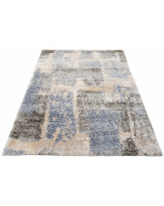 Niebieski wzorzysty dywan w stylu skandynawskim - Undo 7X w sklepie Edinos.pl