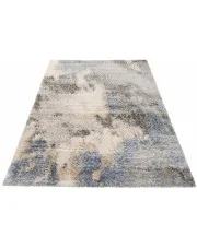 Szary prostokątny dywan shaggy w stylu nowoczesnym - Undo 7X