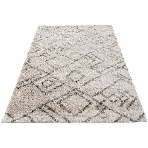 Jasnoszary dywan w nowoczesny wzór Undo 6X