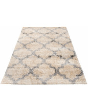Beżowy prostokątny dywan w marokańską koniczynę - Undo 4X w sklepie Edinos.pl
