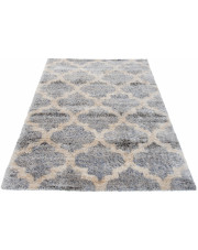 Prostokątny jasnoszary dywan w marokański wzór - Undo 4X w sklepie Edinos.pl