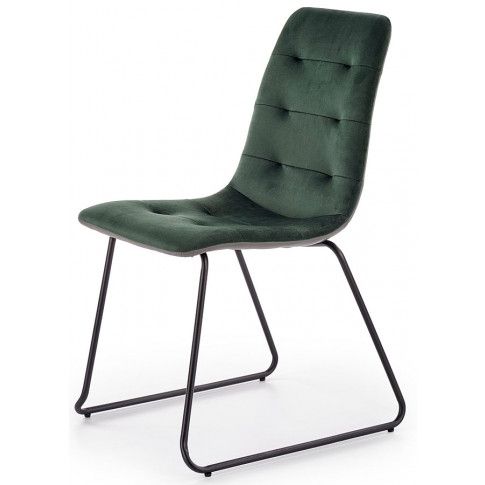 Zdjęcie produktu Tapicerowane krzesło pikowane Hider - zielone.