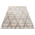Miękki kremowy dywan shaggy w kratkę Undo 9X