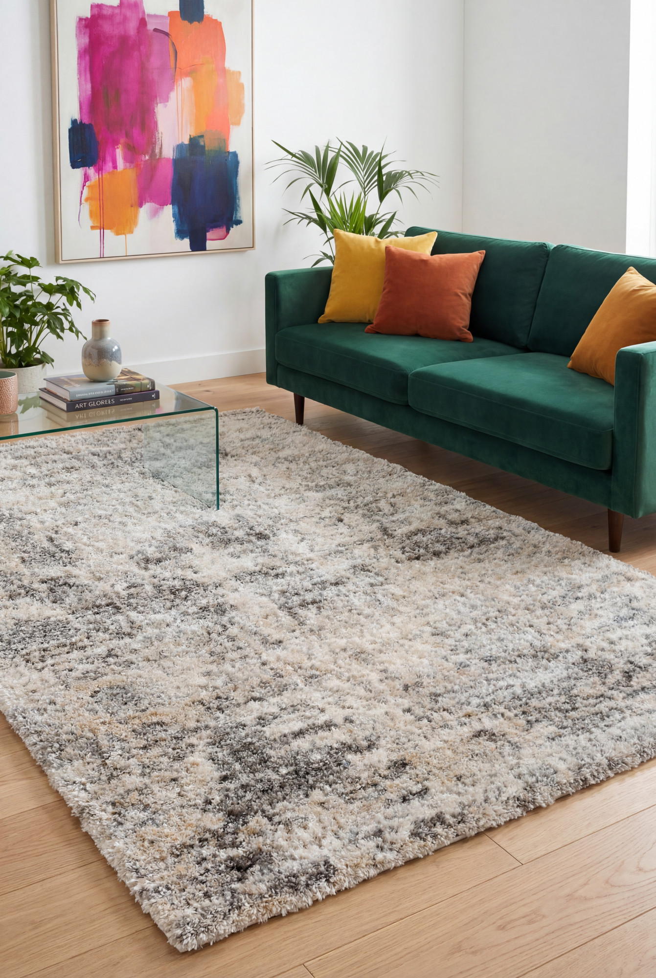 Aranżacja salonu z dywanem w nowoczesnym stylu - Ivis 8X