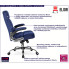 Granatowy ergonomiczny fotel gabinetowy Mevo 3X