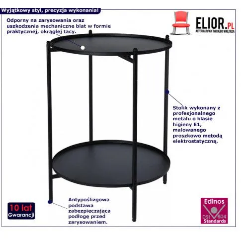 Fotografia Stolik kawowy Clarens - czarny z kategorii Stoliki kawowe