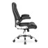 Czarny fotel biurowy z ekoskóry Sido 4X