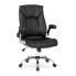 Czarny elegancki fotel gabinetowy z ekoskóry - Sido 4X