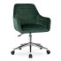 Zielone welurowe krzesło obrotowe do biurka - Ondo