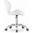 białe krzesło obrotowe tapicerowane skóra ekologiczna Renes 3X
