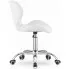 białe krzesło obrotowe tapicerowane skóra ekologiczna Renes 3X