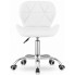 białe pikowane nowoczesne krzesło na kółkach do biurka Renes 3X