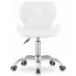 białe pikowane nowoczesne krzesło na kółkach do biurka Renes 3X