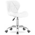 Białe tapicerowane biurowe krzesło obrotowe - Renes 3X