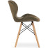 Brązowe krzesło tapicerowane aksamit Zeno 4X