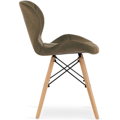 Brązowe krzesło tapicerowane aksamit Zeno 4X