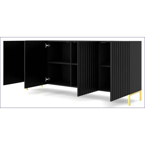 Wnętrzne komody czarny złote nóżki Isadora 3X