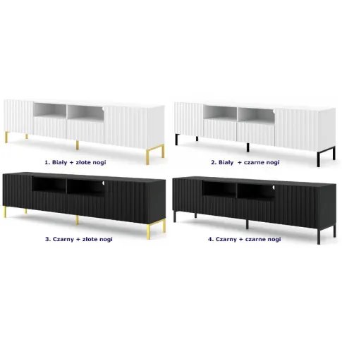 Warianty kolorystyczne szafki rtv z szufladami Isadora 4X