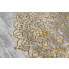 Miękki elegancki dywan salonowy szary w złoty wzór Orso 9X