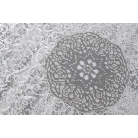 Szary dywan w orientalny biały wzór Orso 10X
