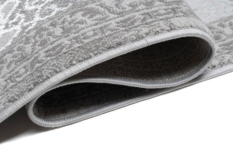 Szary elegancki dywan w orientalny biały wzór Orso 8X