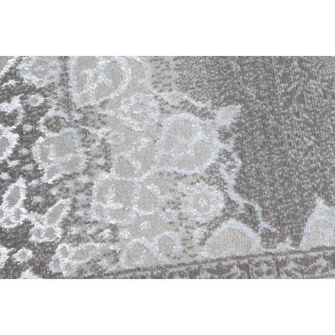 Szary nowoczesny dywan w biały wzór Orso 8X
