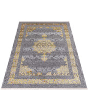 Szary elegancki dywan pokojowy w złoty wzór - Orso 8X