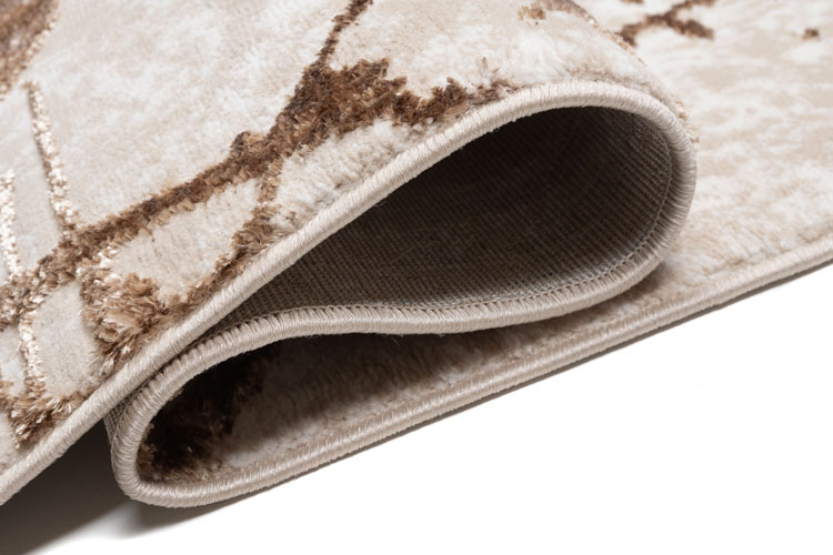 Stylowy beżowo-brązowy dywan pokojowy marmur Orso 7X