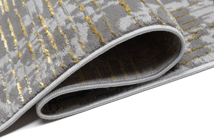 Nowoczesny szary dywan w zloty wzór Elwo 3X