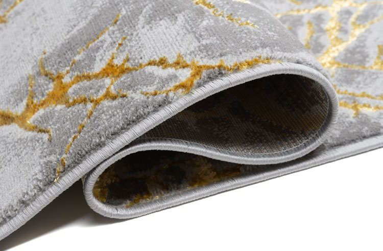 Szaro-złoty marmurowy dywan Orso 6X