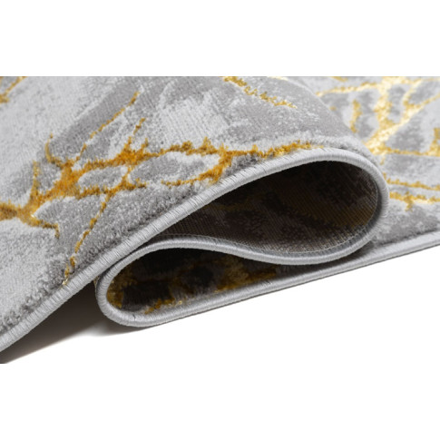 Szaro złoty dywan w nowoczesny wzór Orso 6X