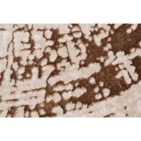 Beżowy prostokątny dywan w brązowy wzór Orso 5X