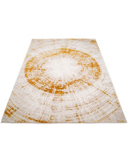 Beżowo-złoty dywan w abstrakcyjny wzór - Orso 5X  w sklepie Edinos.pl