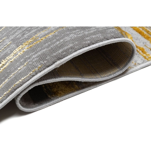 Nowoczesny prostokątny dywan szaro złoty do salonu Orso 3X
