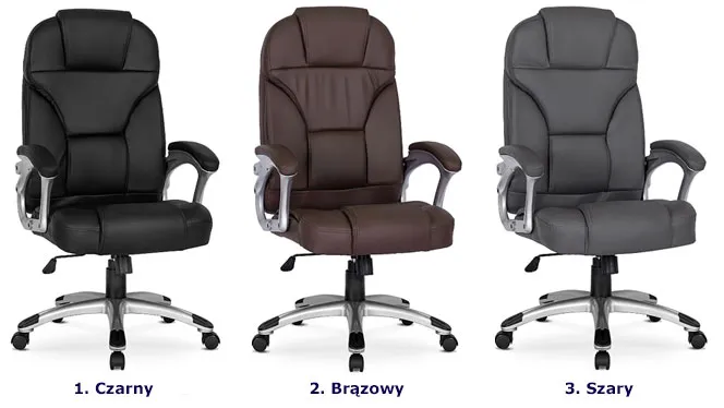 Szary obrotowy fotel gabinetowy Norga 3X
