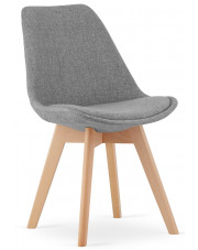 Szare skandynawskie drewniane krzesło - Neflax 6X w sklepie Edinos.pl