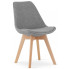 Szare skandynawskie drewniane krzesło - Neflax 6X