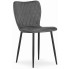 Ciemnoszare metalowe krzesło kuchenne - Keira 3X