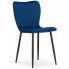 Granatowe tapicerowane krzesło kuchenne - Keira 3X
