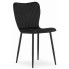 Czarne pikowane krzesło kuchenne - Keira 3X