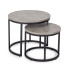 Zestaw 2 industrialnych stolików kawowych beton - Efis