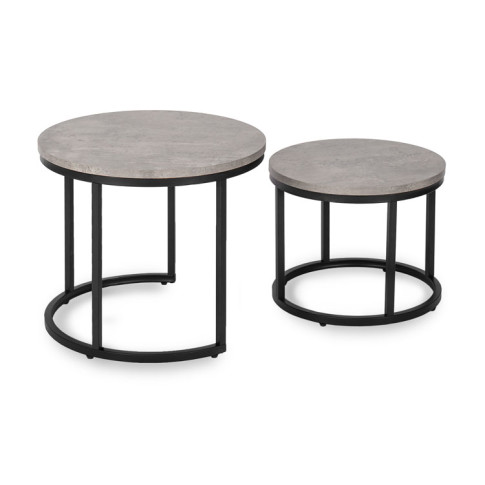 Loftowe stoliki kawowe 2 sztuki beton Efis