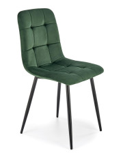 Zielone welurowe krzesło pikowane - Mexo w sklepie Edinos.pl